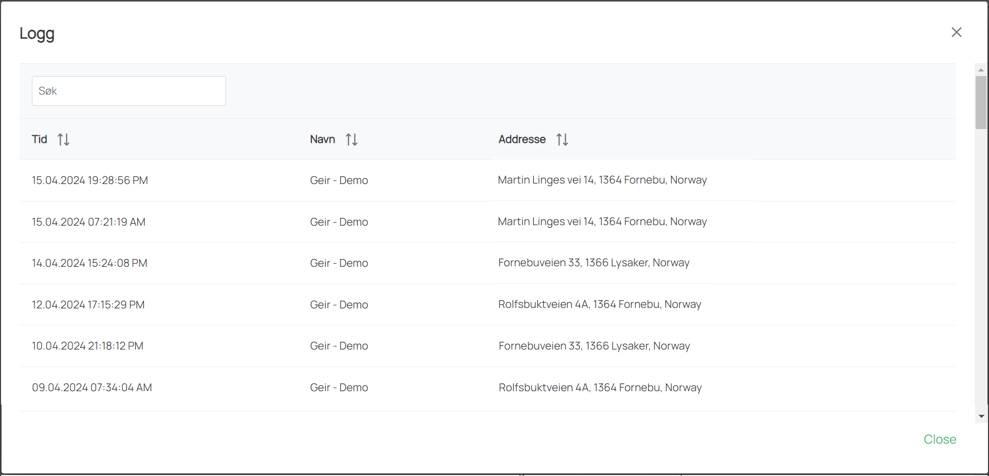 Logg Locator history