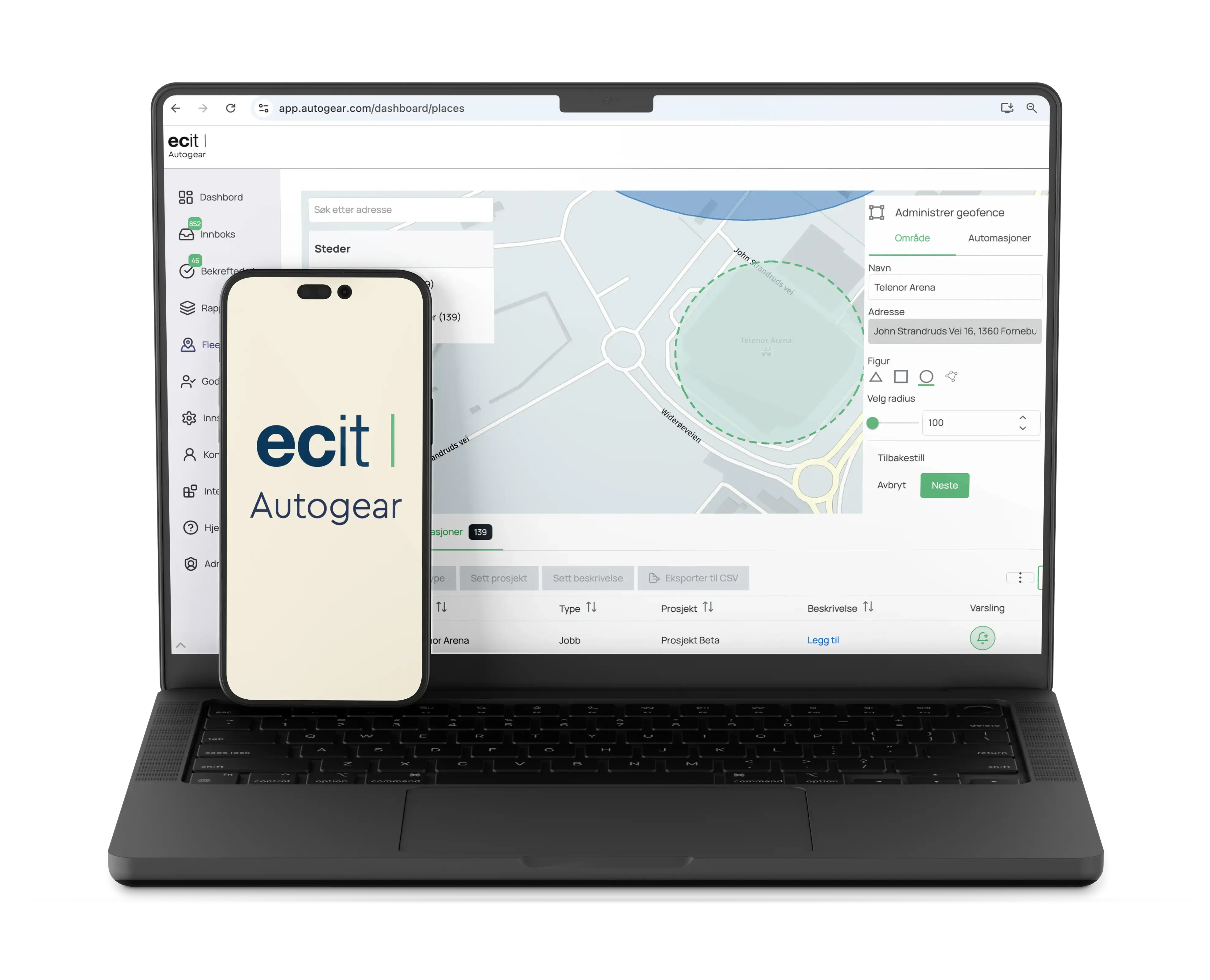 Autogear desktop og mobil